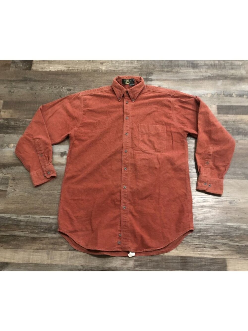 Vintage Orvis Mens Medium Red Button Down Cotton Flannel Shirt